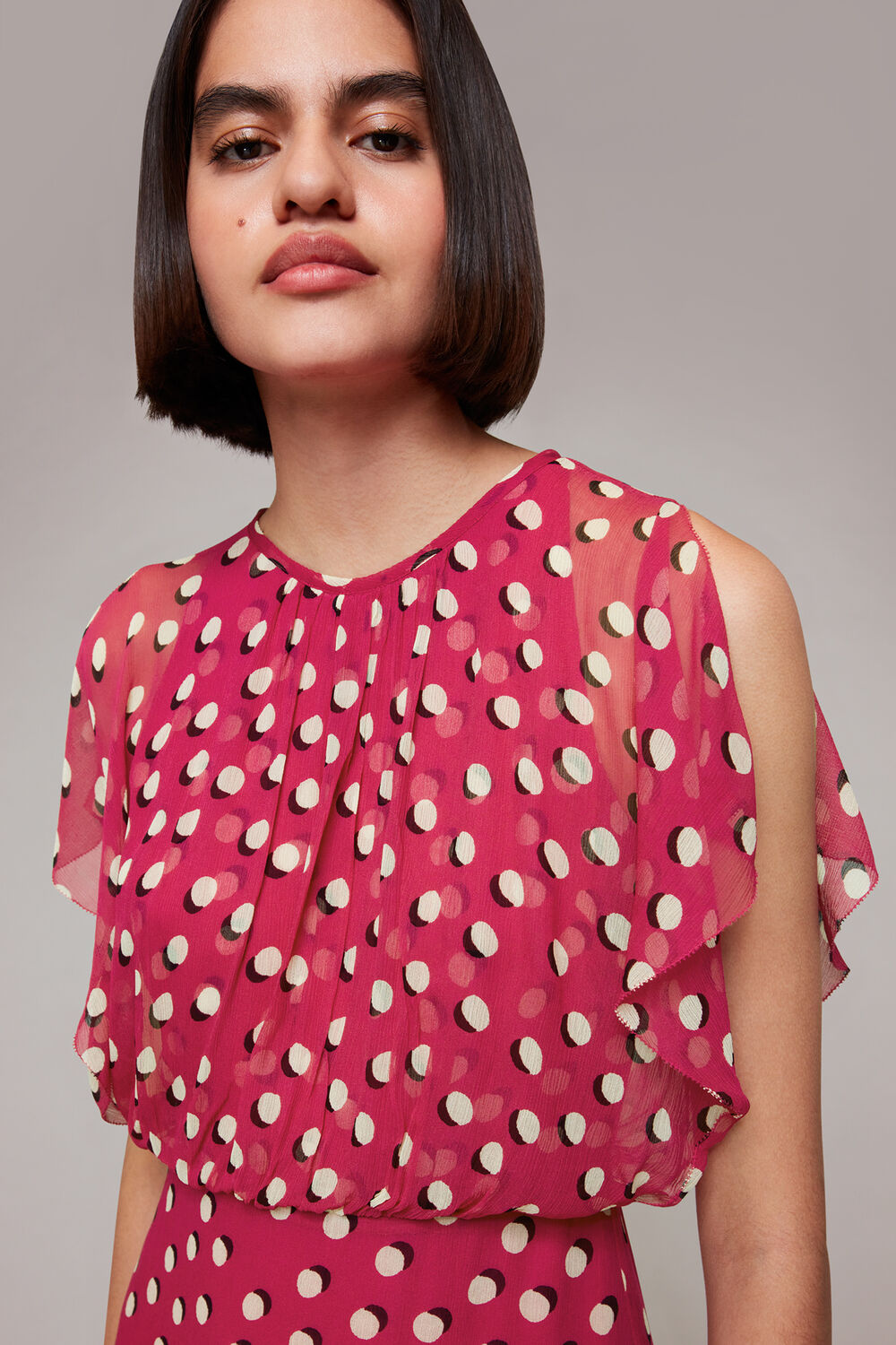 Moon Spot Print Dress