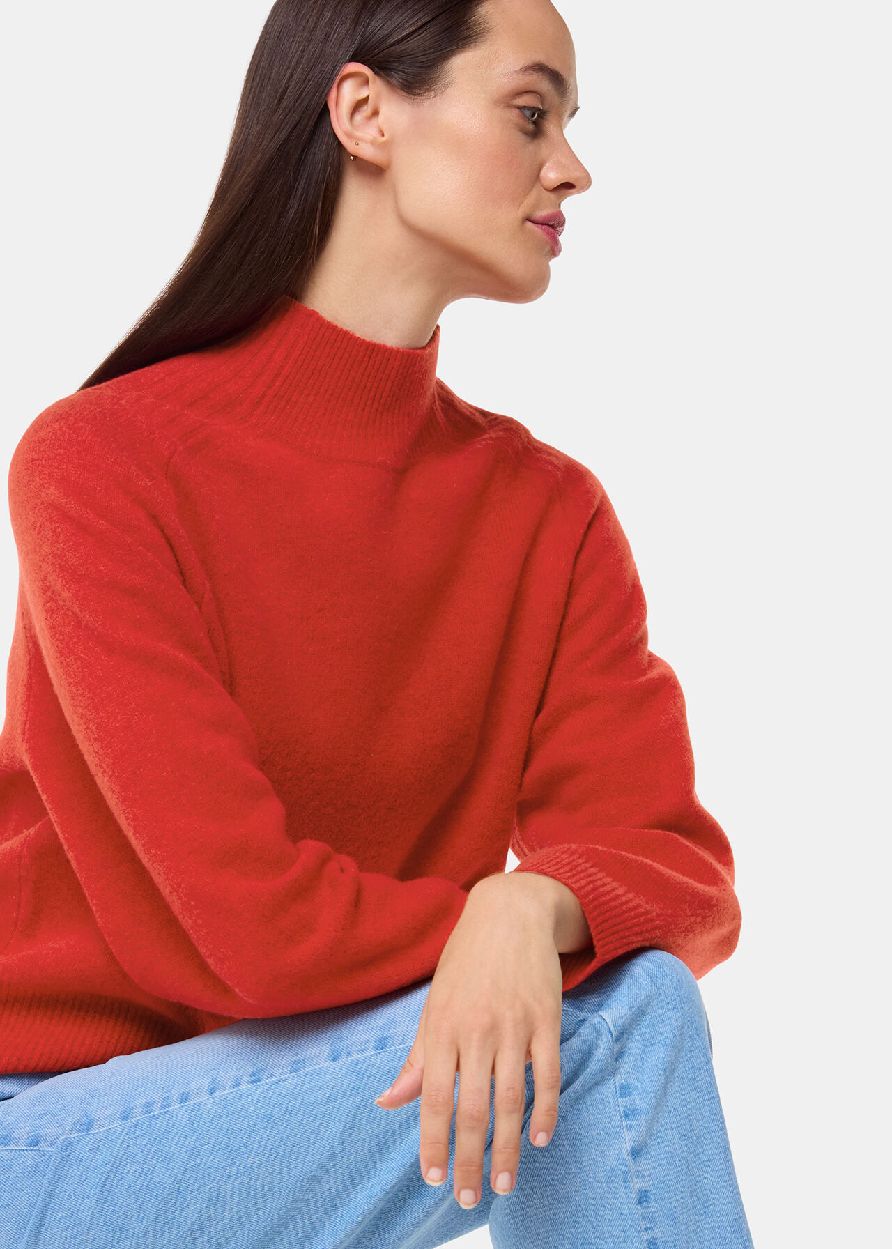 Wool Funnel Neck Knit