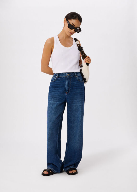 Denim Petite Straight Full Length Jean