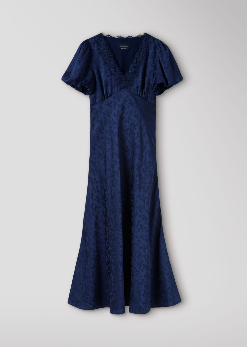 Jacquard V Neck Midi Dress
