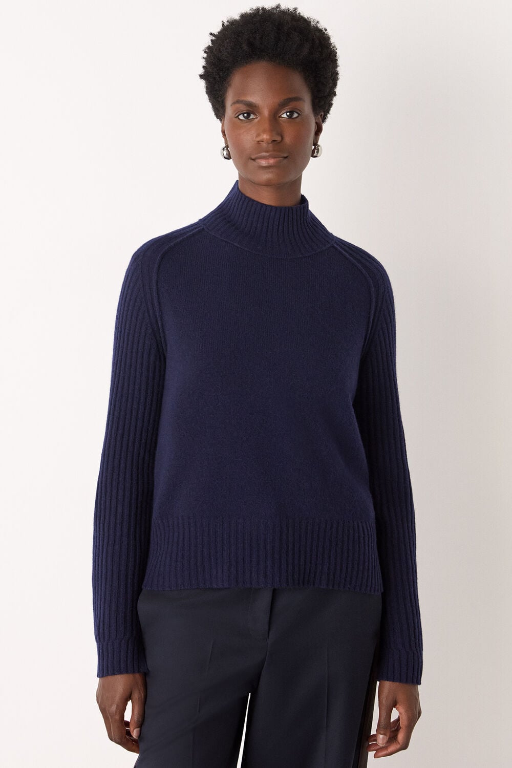 Wool Funnel Neck Knit