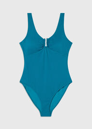 Textured Ring Detail Swimsuit