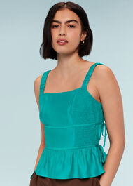 Tie Side Shirred Top