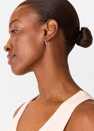 Curved Teardrop Wire Earring