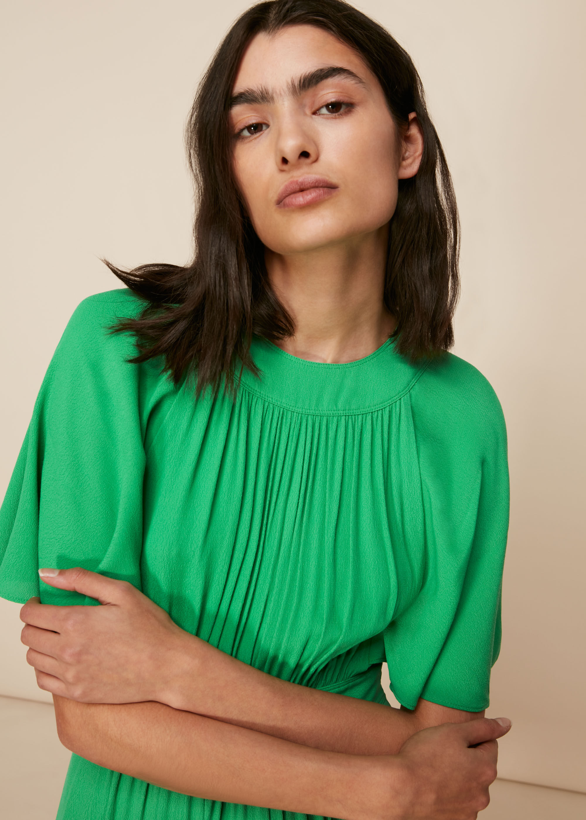Cape sleeve dress zara discount