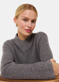 V Neck Wool Mix Knit