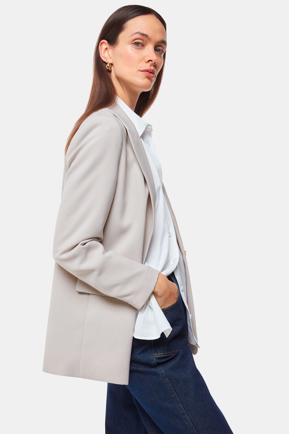 Crepe Boyfriend Blazer
