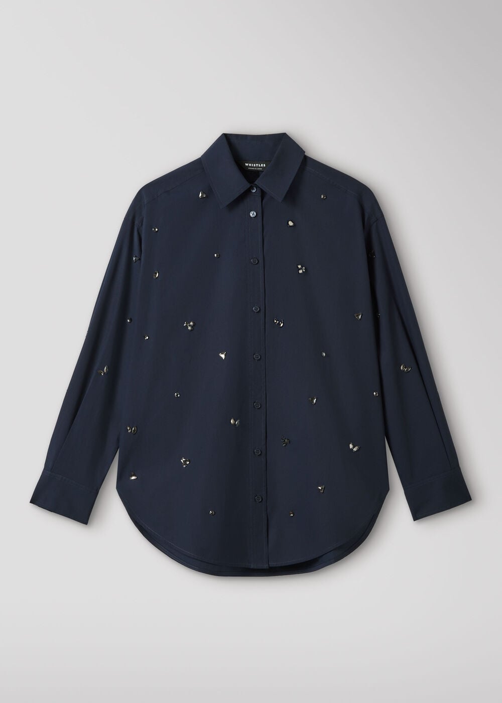 Jewelled Cotton Poplin Shirt