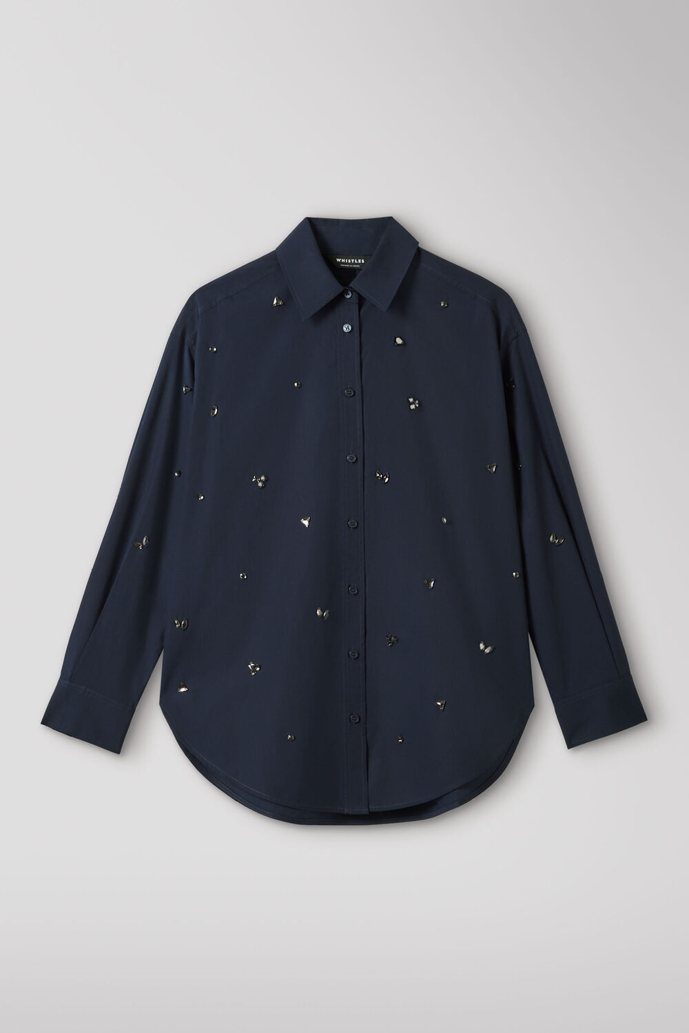 Jewelled Cotton Poplin Shirt