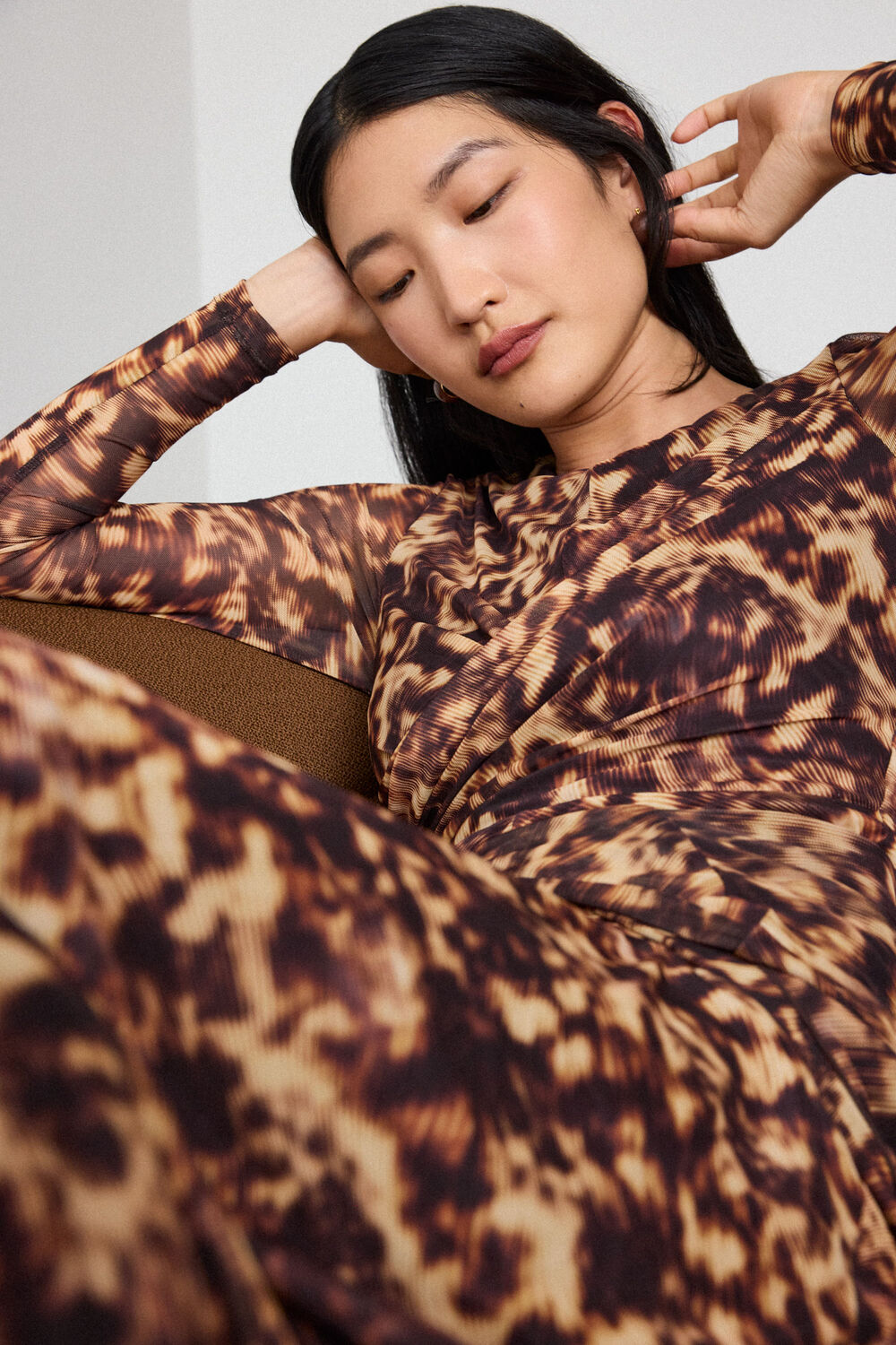 Abstract Animal Mesh Dress