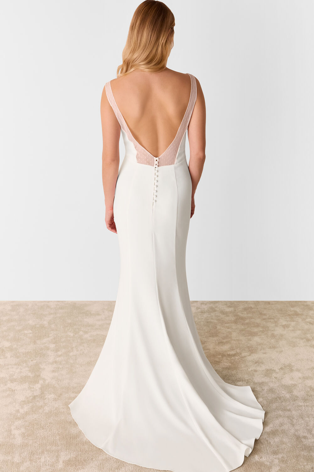 Ivory Mia Square Neck Wedding Dress