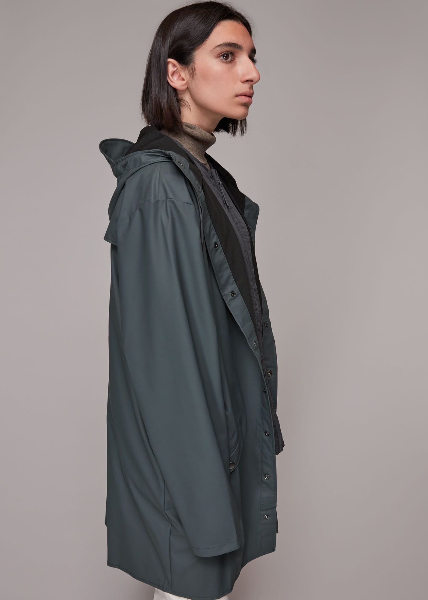 Grey Rains Long Jacket WHISTLES