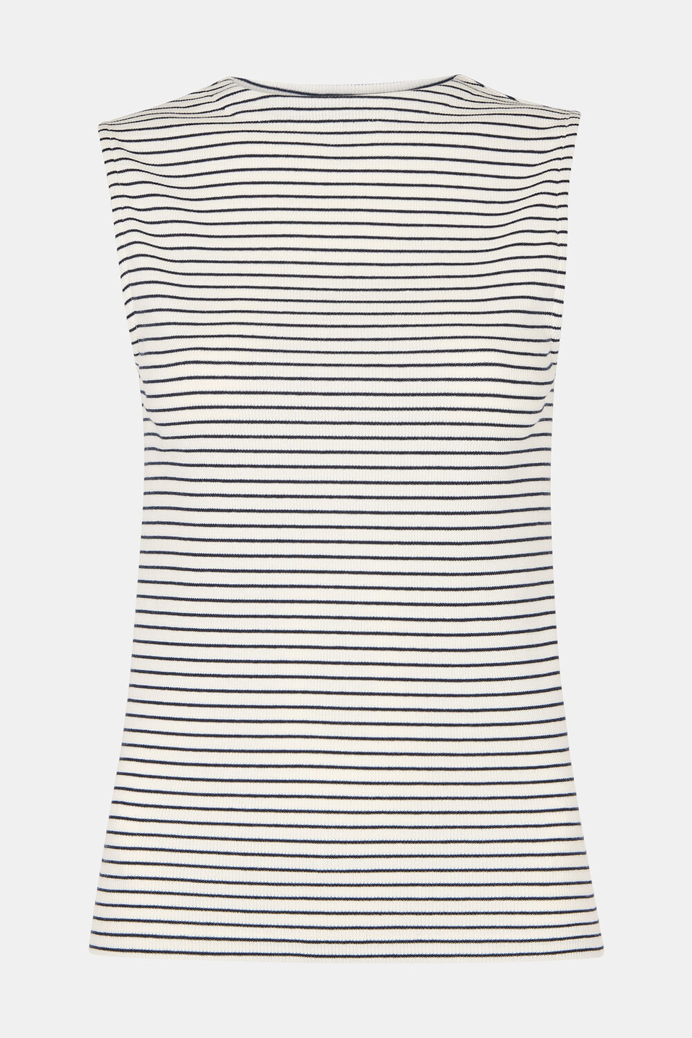 Stripe High Neck Rib Tee
