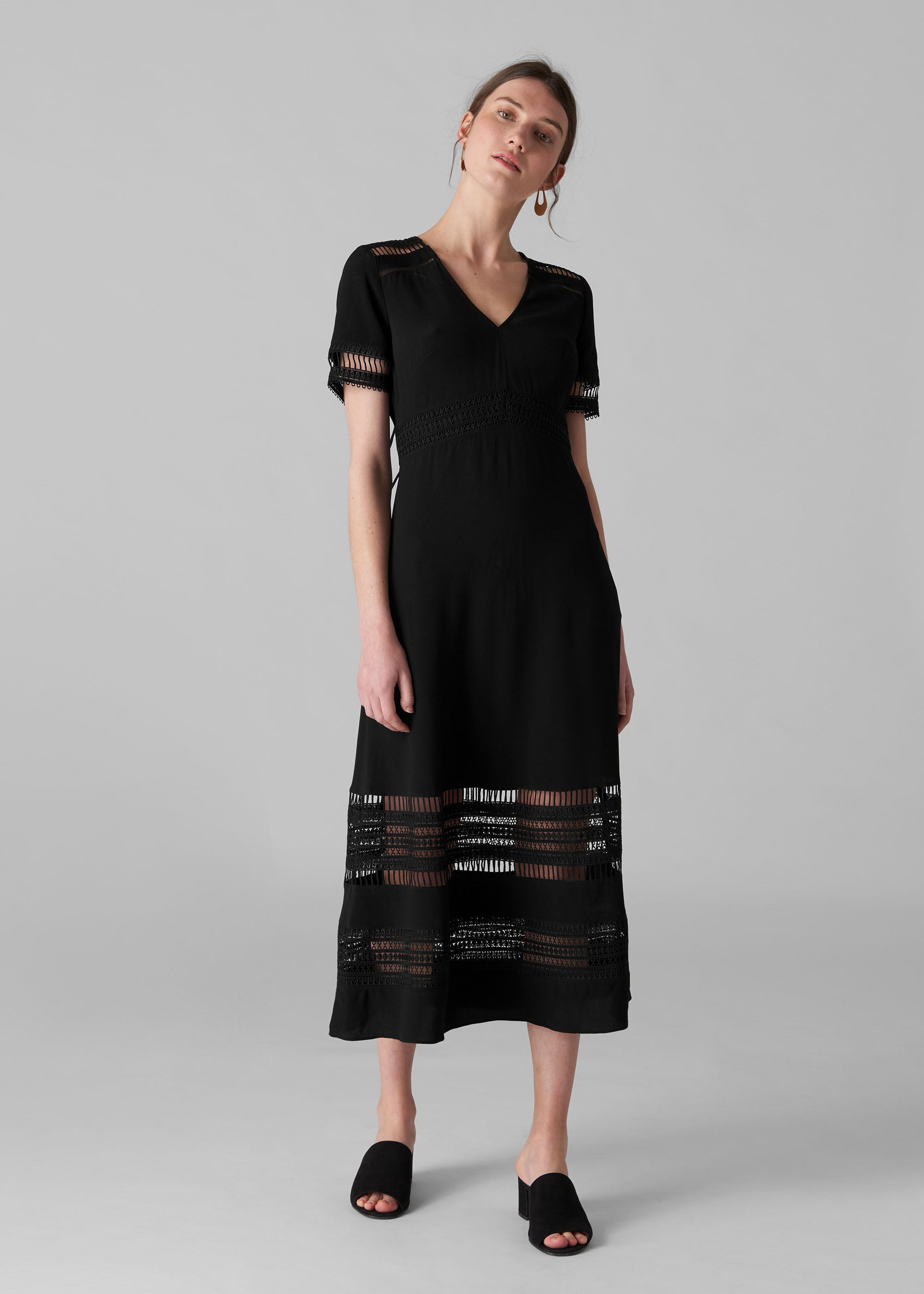 whistles capri print wrap dress