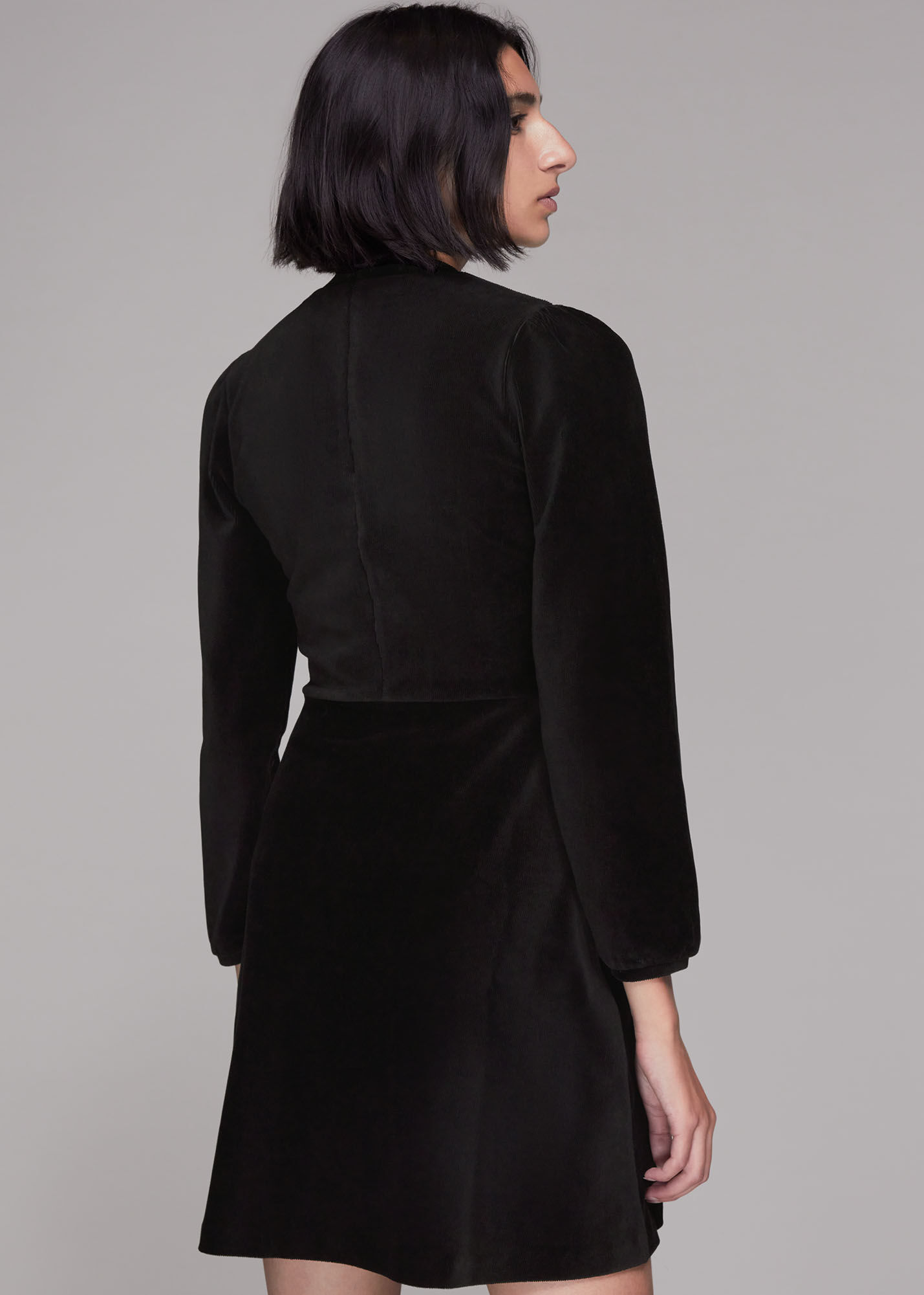 Whistles black store velvet skirt