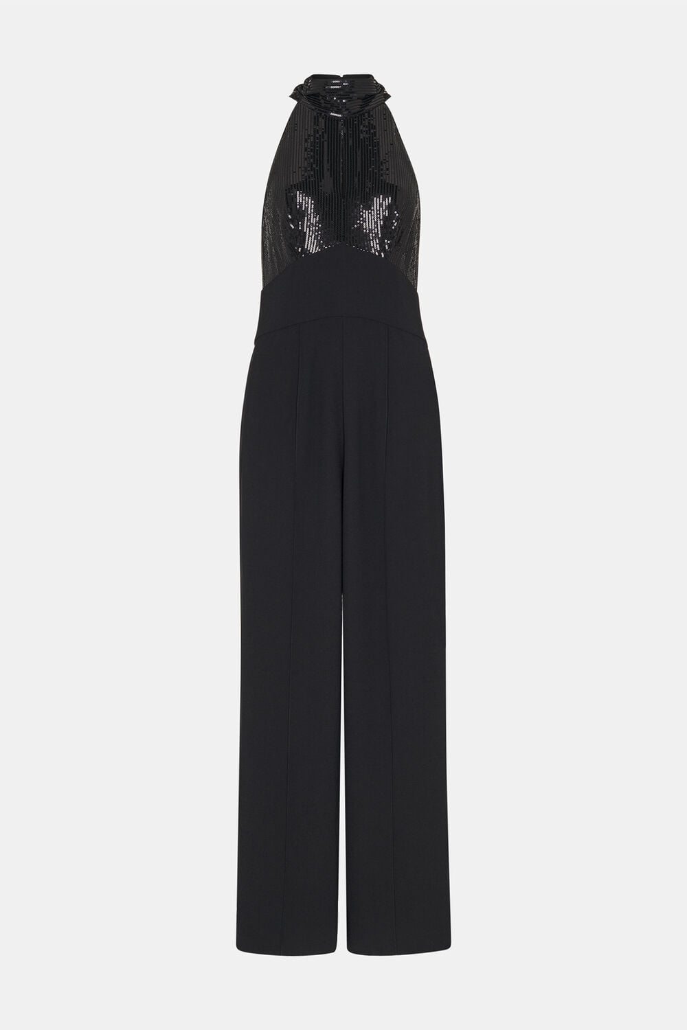 Black Leah Sequin Bodice Jumpsuit