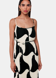 Triangle Swirl Pleated Dress