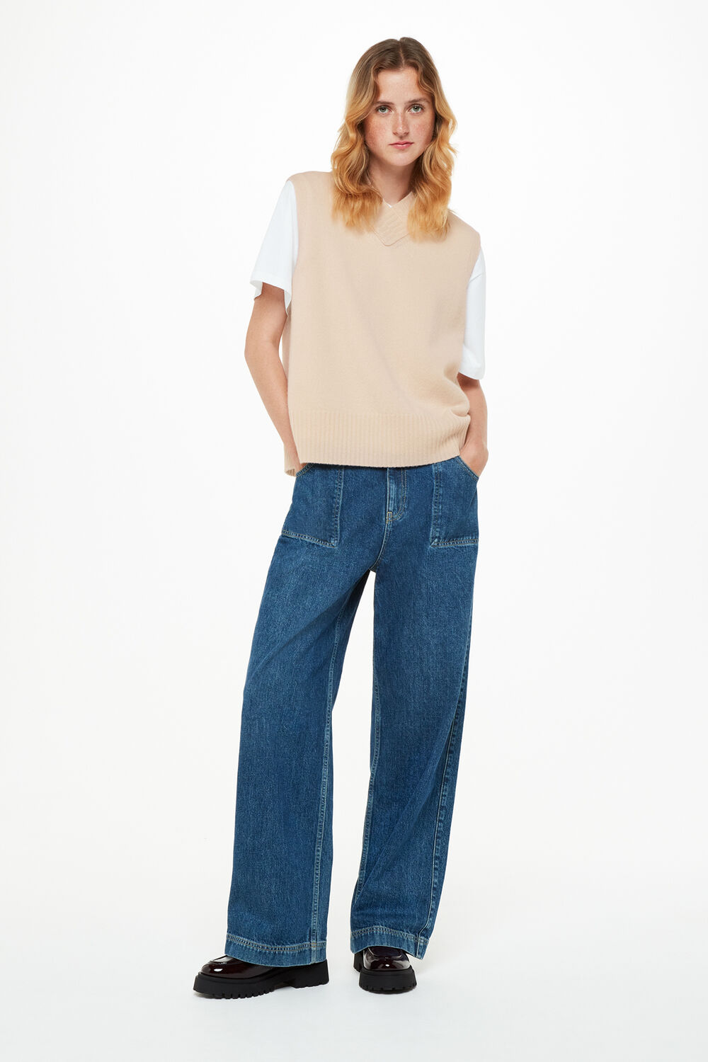 Wool V Neck Tank