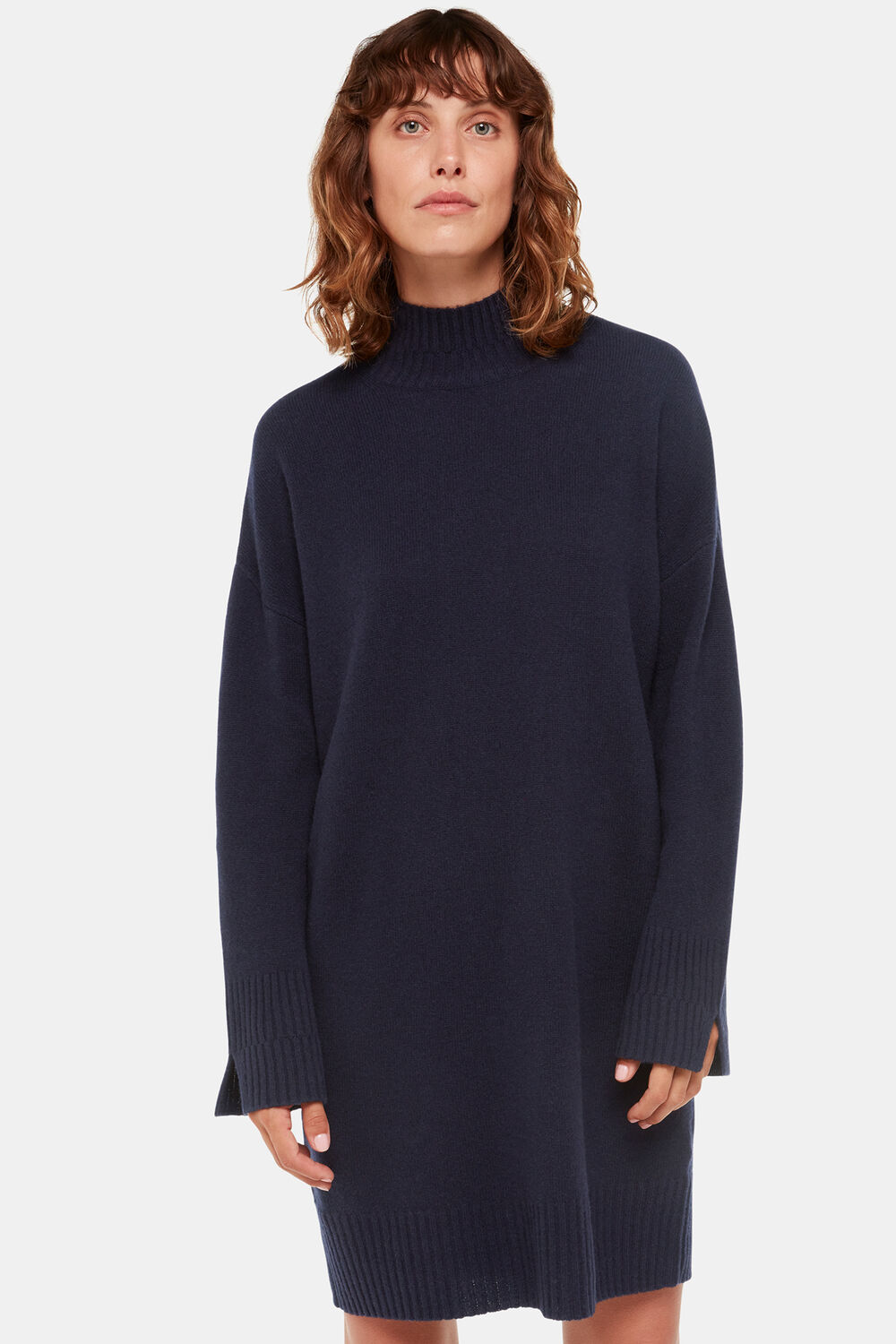 Navy Amelia Wool Sweater Dress