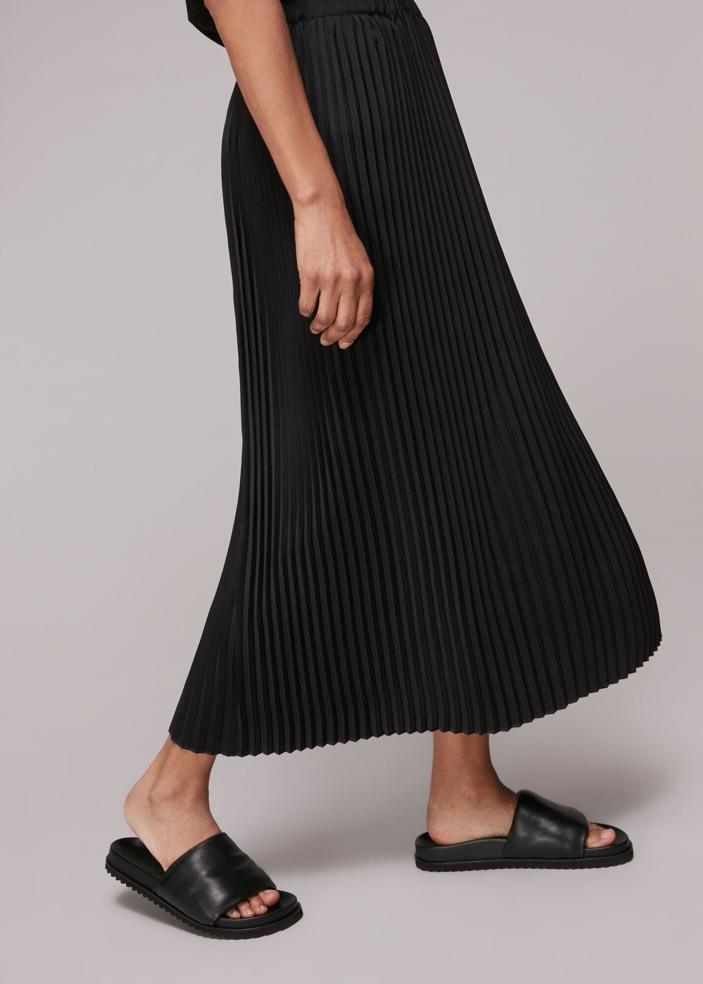 Black Pleated Skirt Whistles Whistles Us 7819