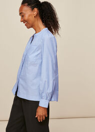 Stripe Cotton Pocket Shirt