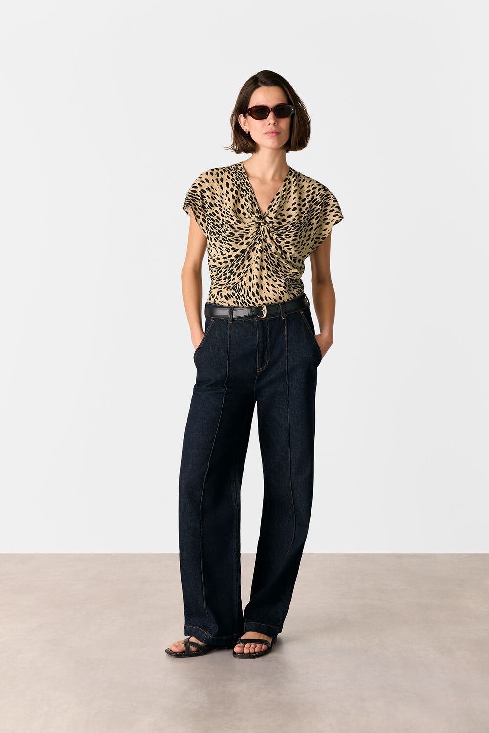 Animal Spot Print Blouse