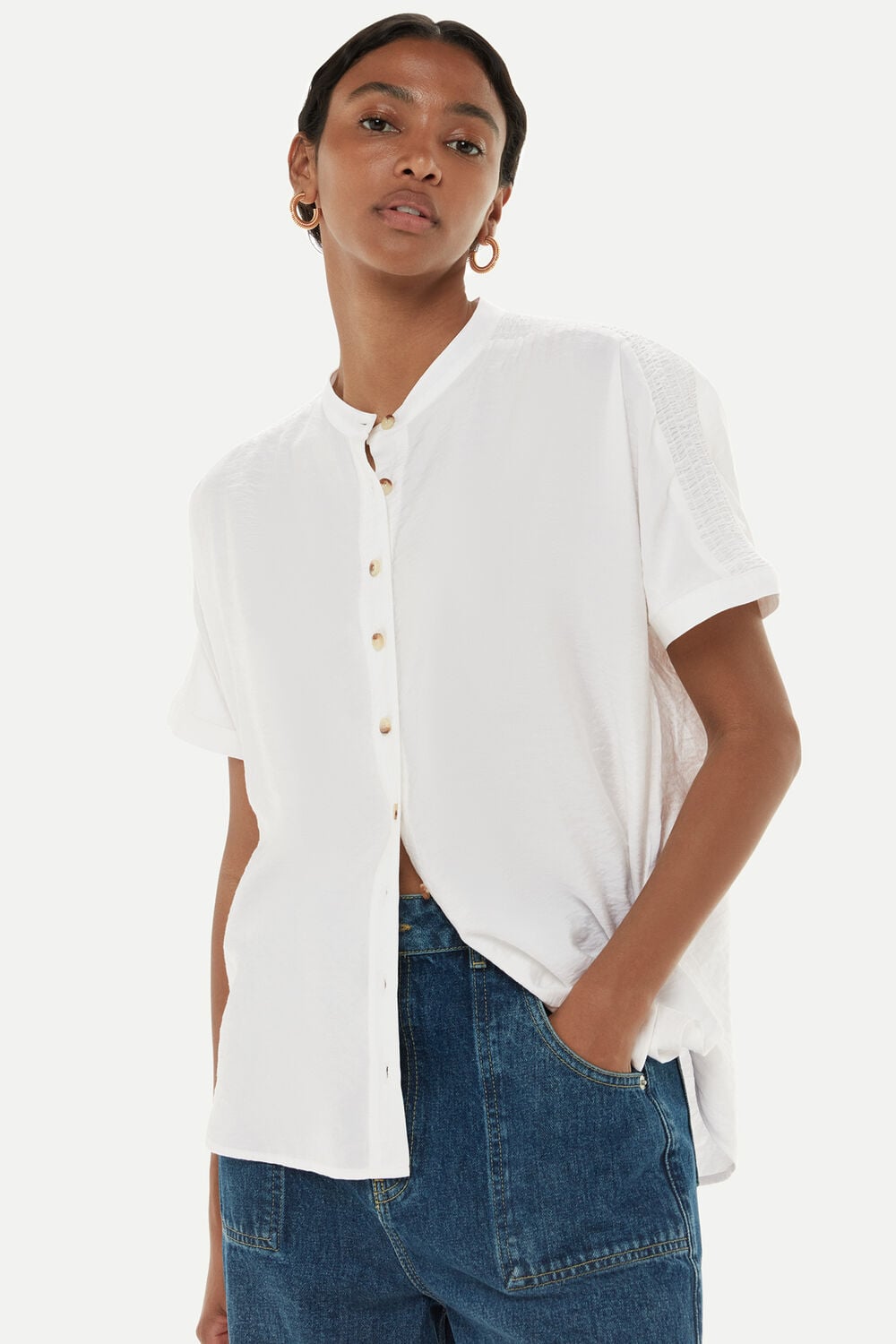 Maisie Shirred Sleeve Blouse