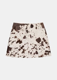 Cow Print A Line Skirt