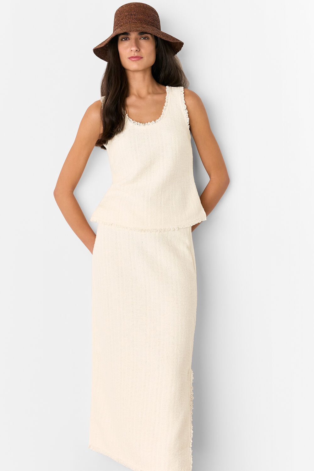 Lucie Boucle Pencil Midi Skirt
