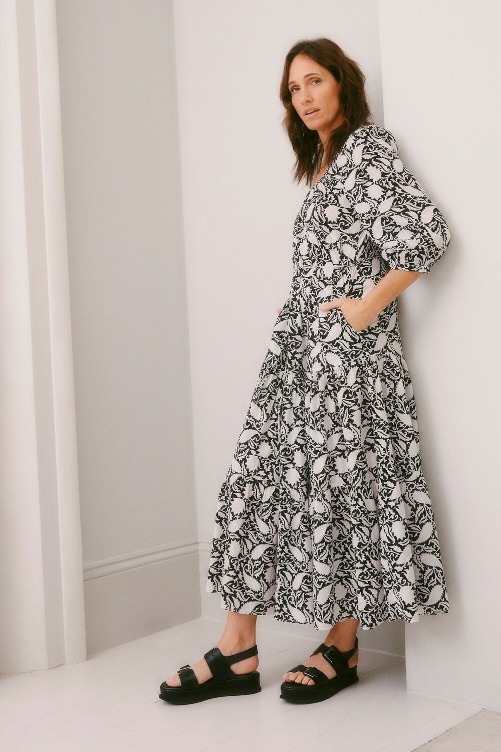 Floral Print Trapeze Dress