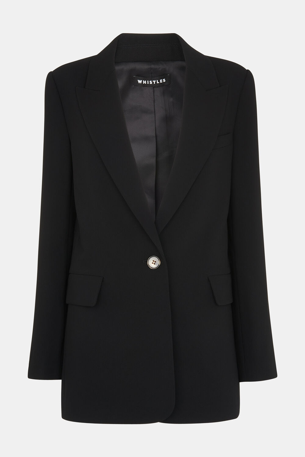 Black Crepe Boyfriend Blazer