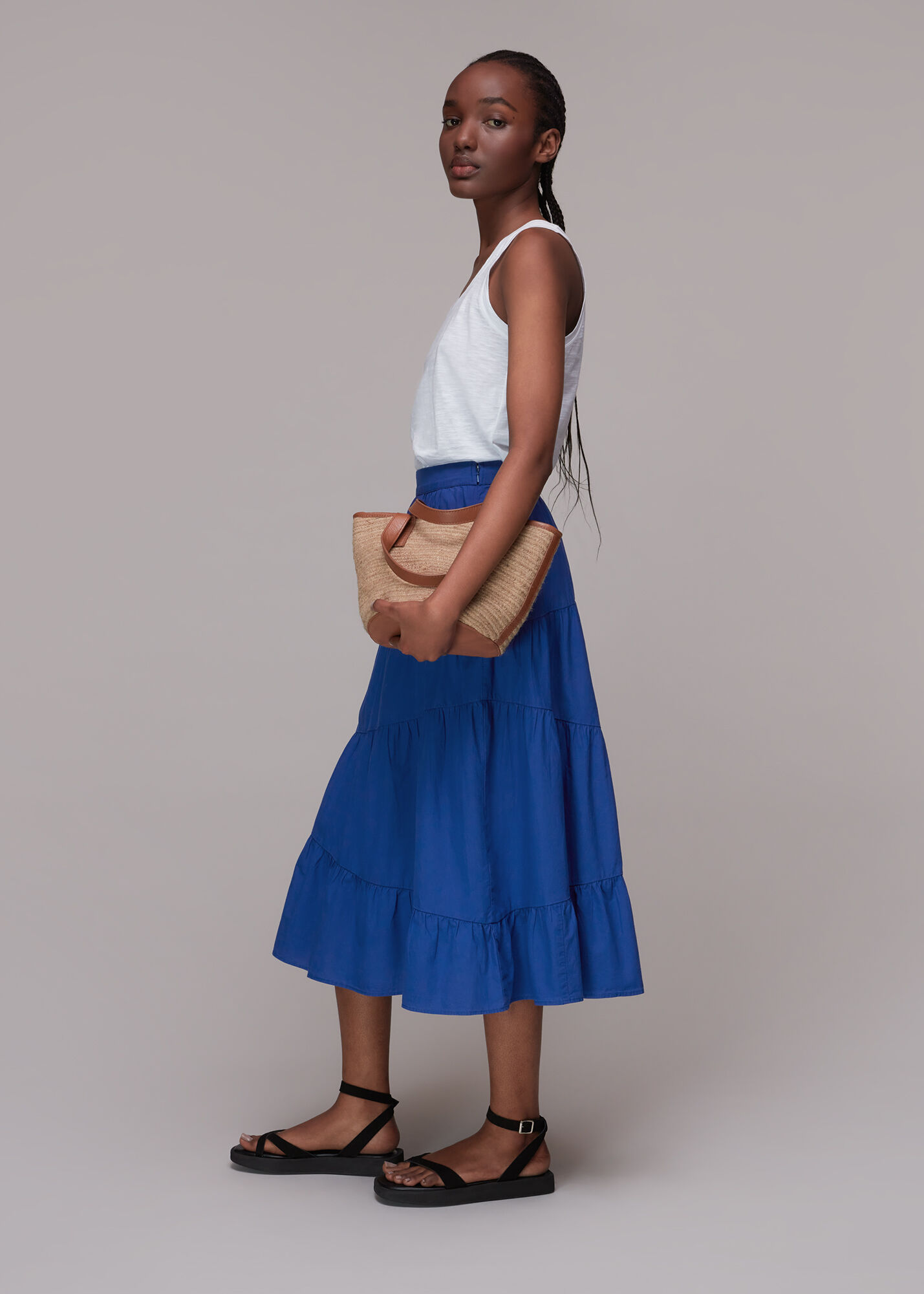 Blue Maria Full Tiered Skirt | WHISTLES |