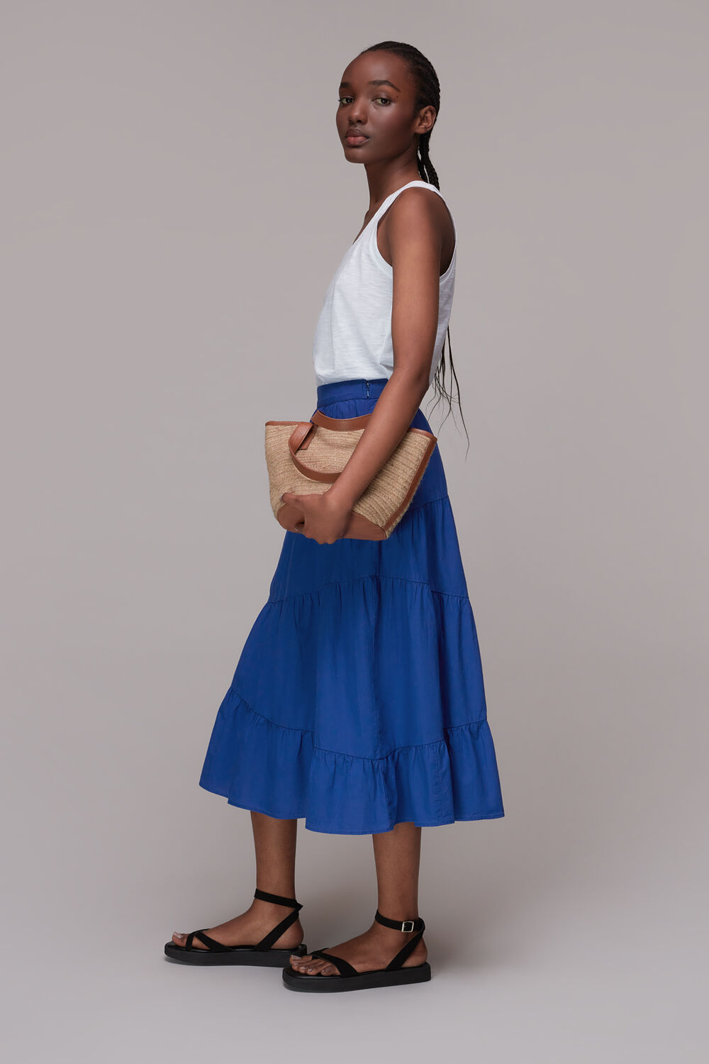 Blue Maria Full Tiered Skirt