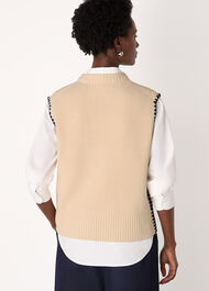 Blanket Stitch Wool Mix Tank