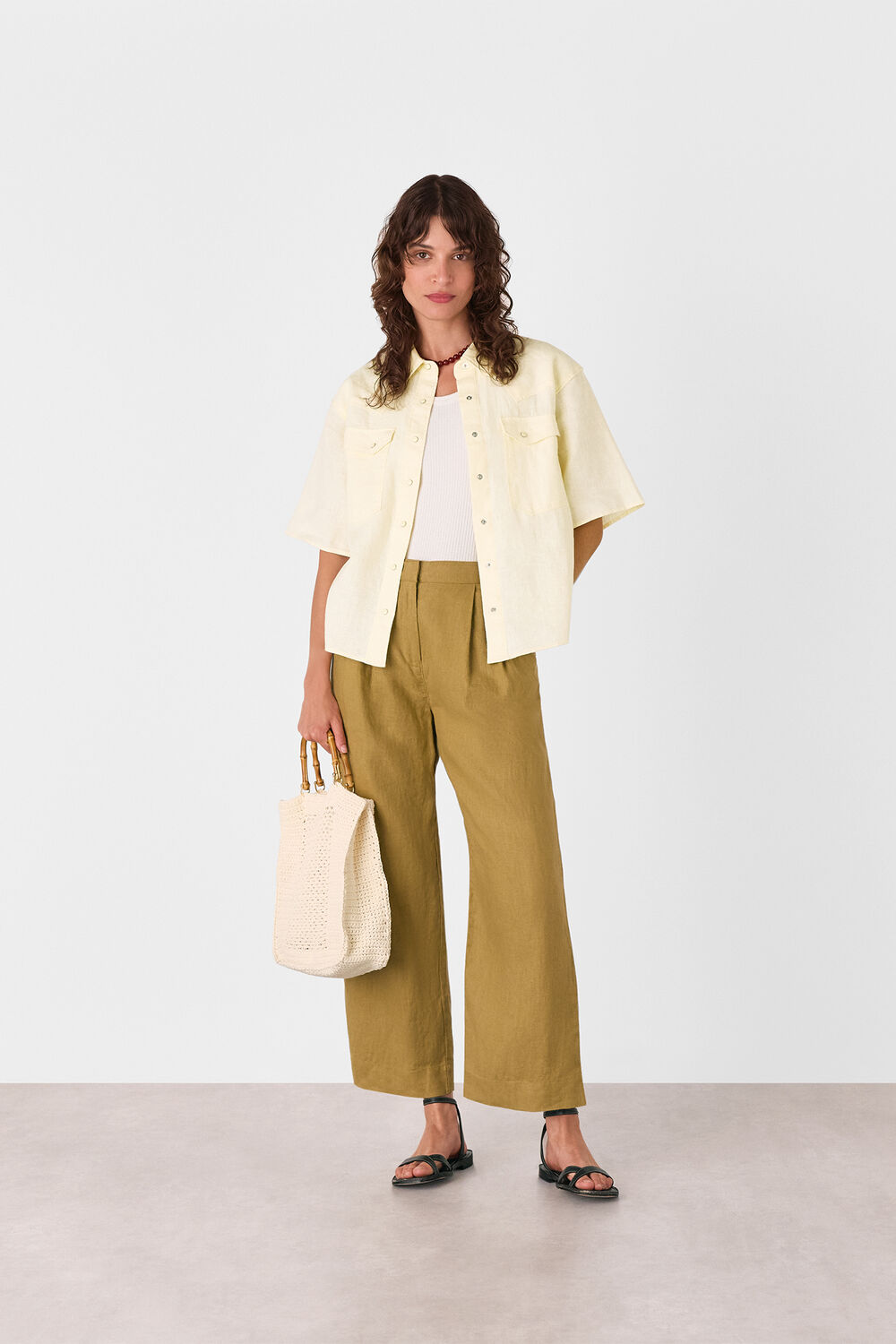 Linen Western Detail Shirt