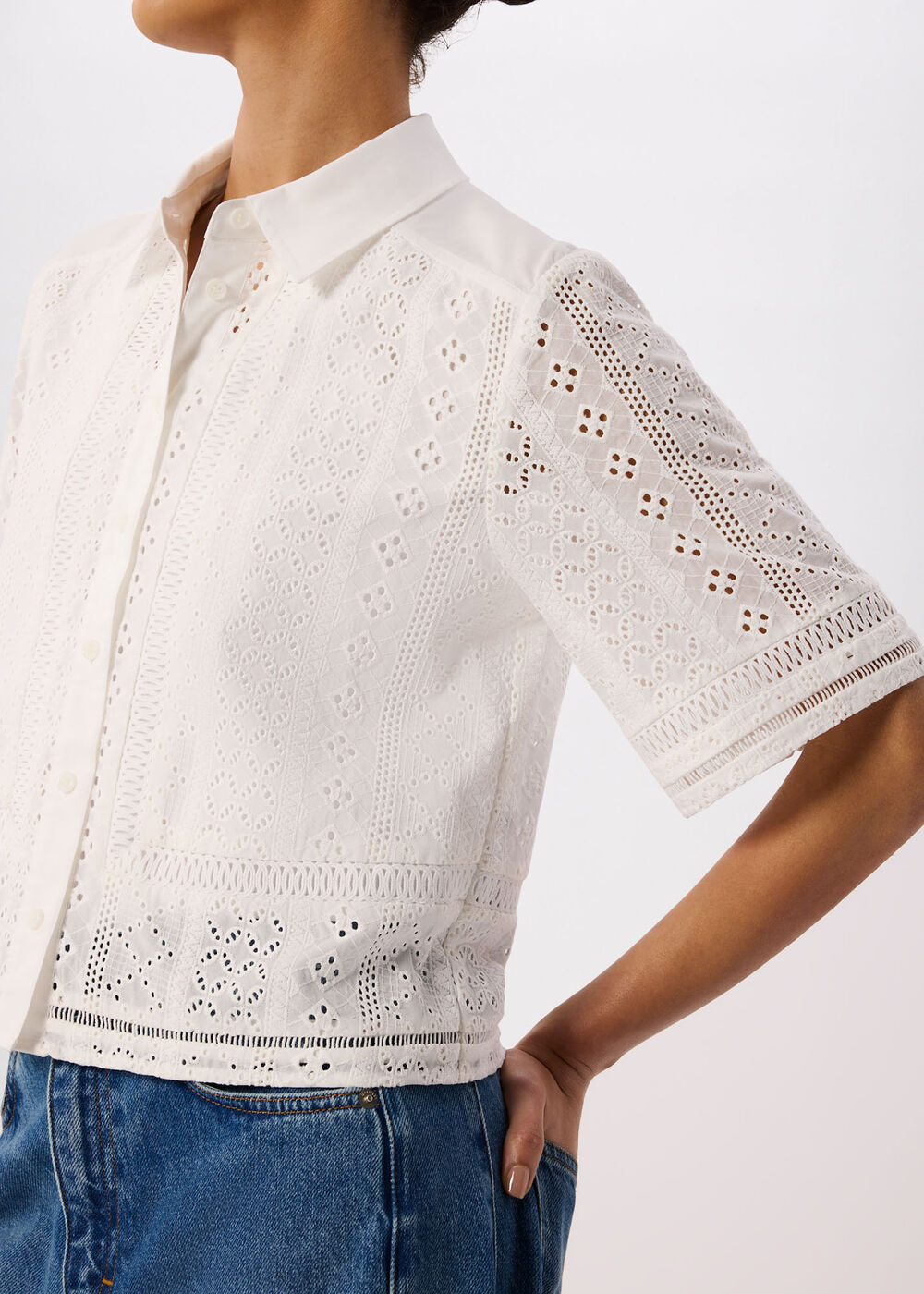Broderie Cotton Shirt