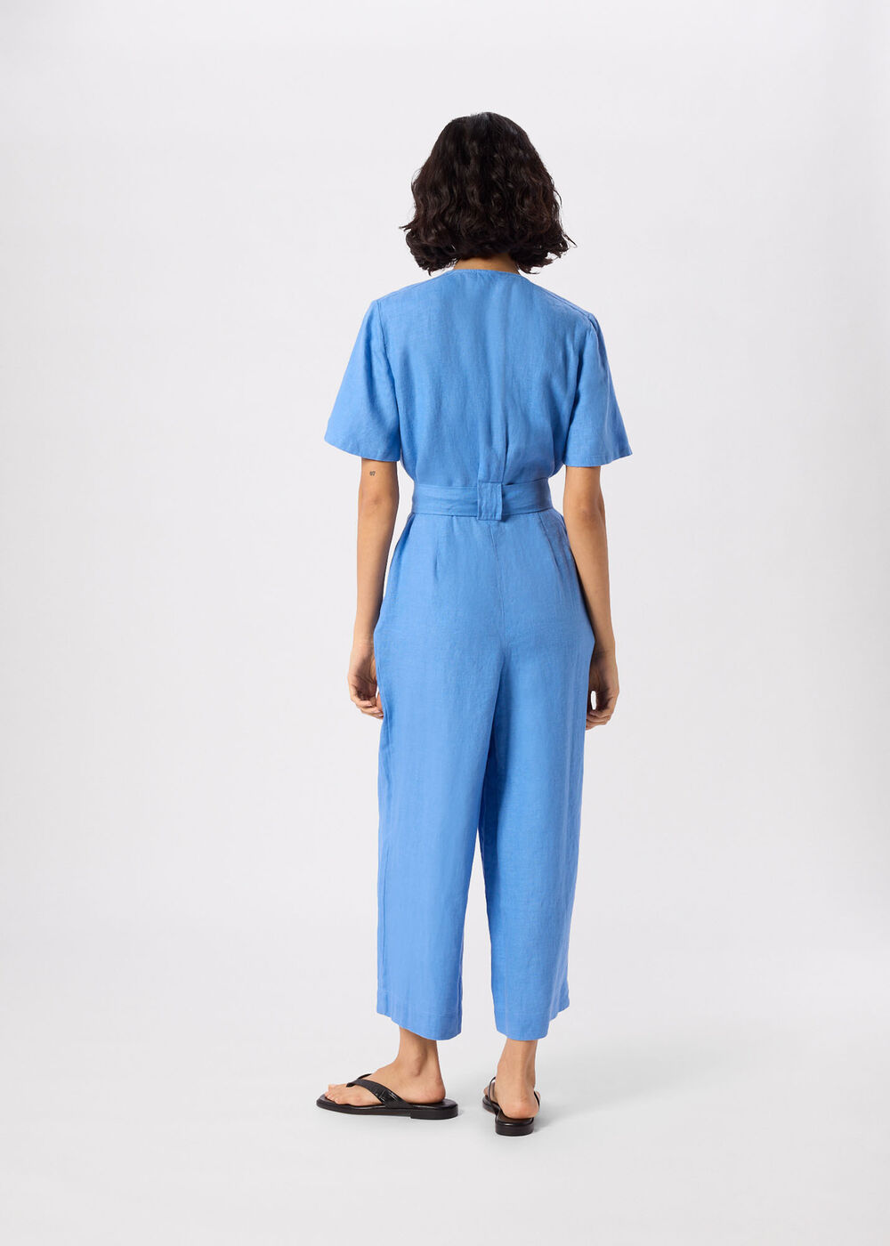 Petite Fiona Linen Button Jumpsuit