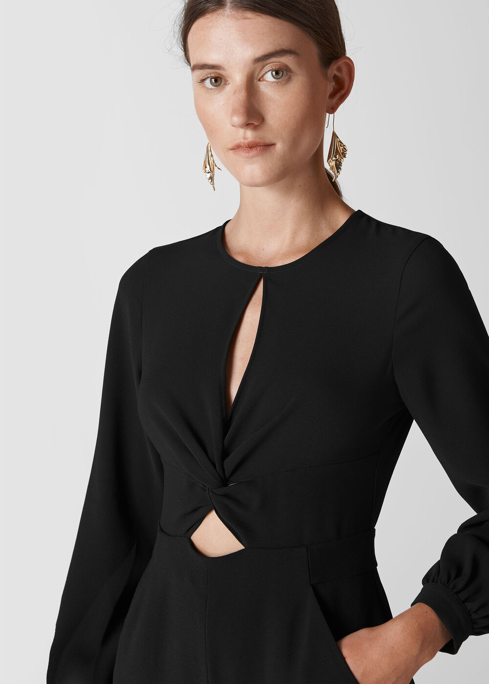 Lexi Twist Front Jumpsuit Black