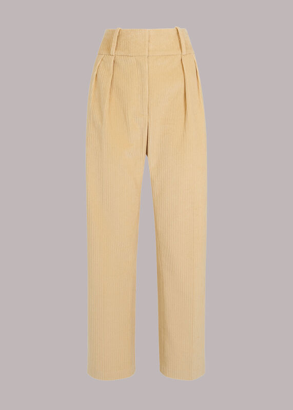 Beige Suki Cord Pants 