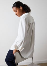 Bib Detail Cotton Poplin Shirt