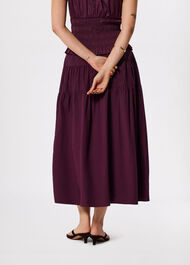 Tier Hem Cotton Skirt