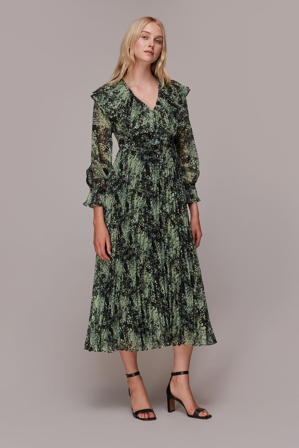 Snow Flurry Printed Midi Dress
