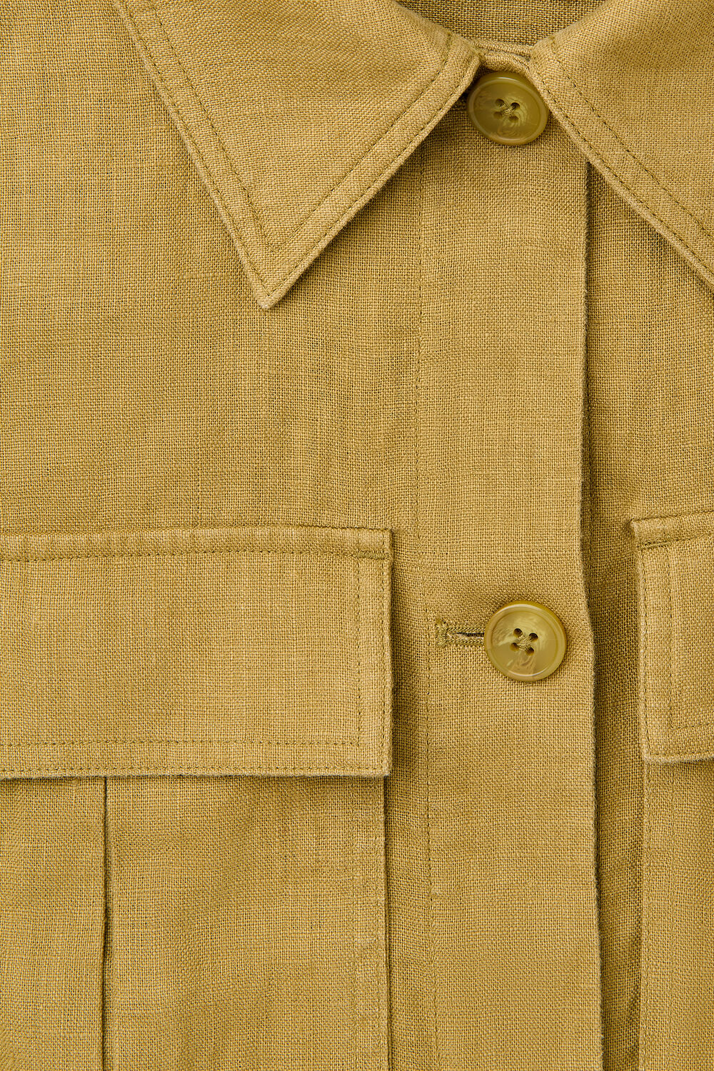 Olive Abby Linen Casual Jacket