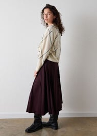 Petite Wool Blend Pleated Kilt Skirt