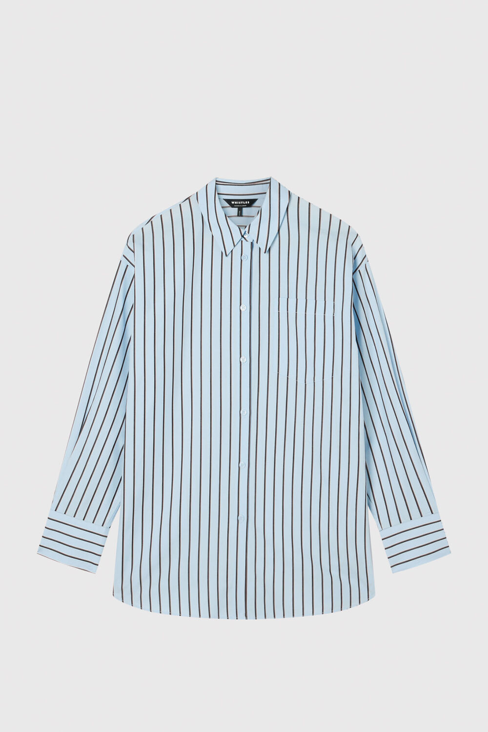 Cotton Poplin Stripe Shirt