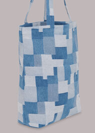 Nyra Patchwork Denim Tote Bag