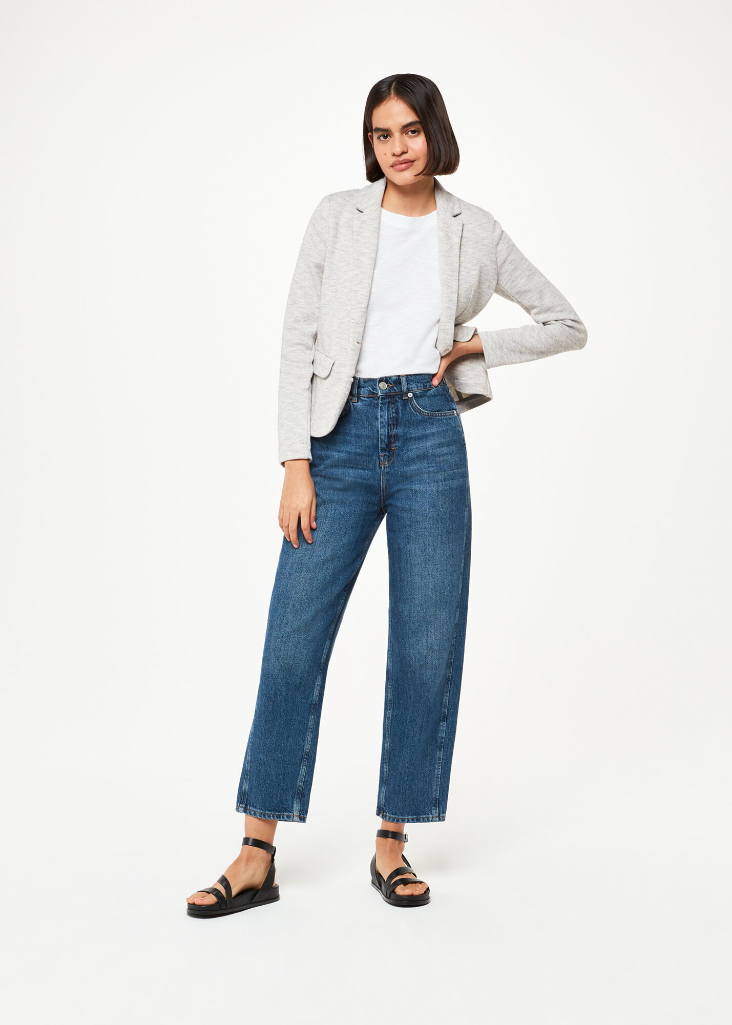 Whistles slim jersey jacket grey Clearance