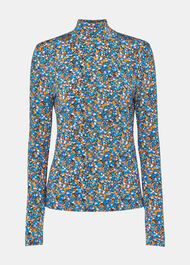 Ditsy Floral Slinky High Neck