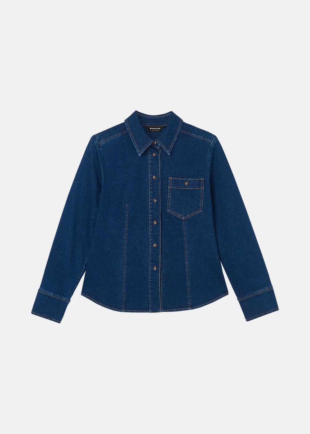 Stretch Cotton Collared Shirt