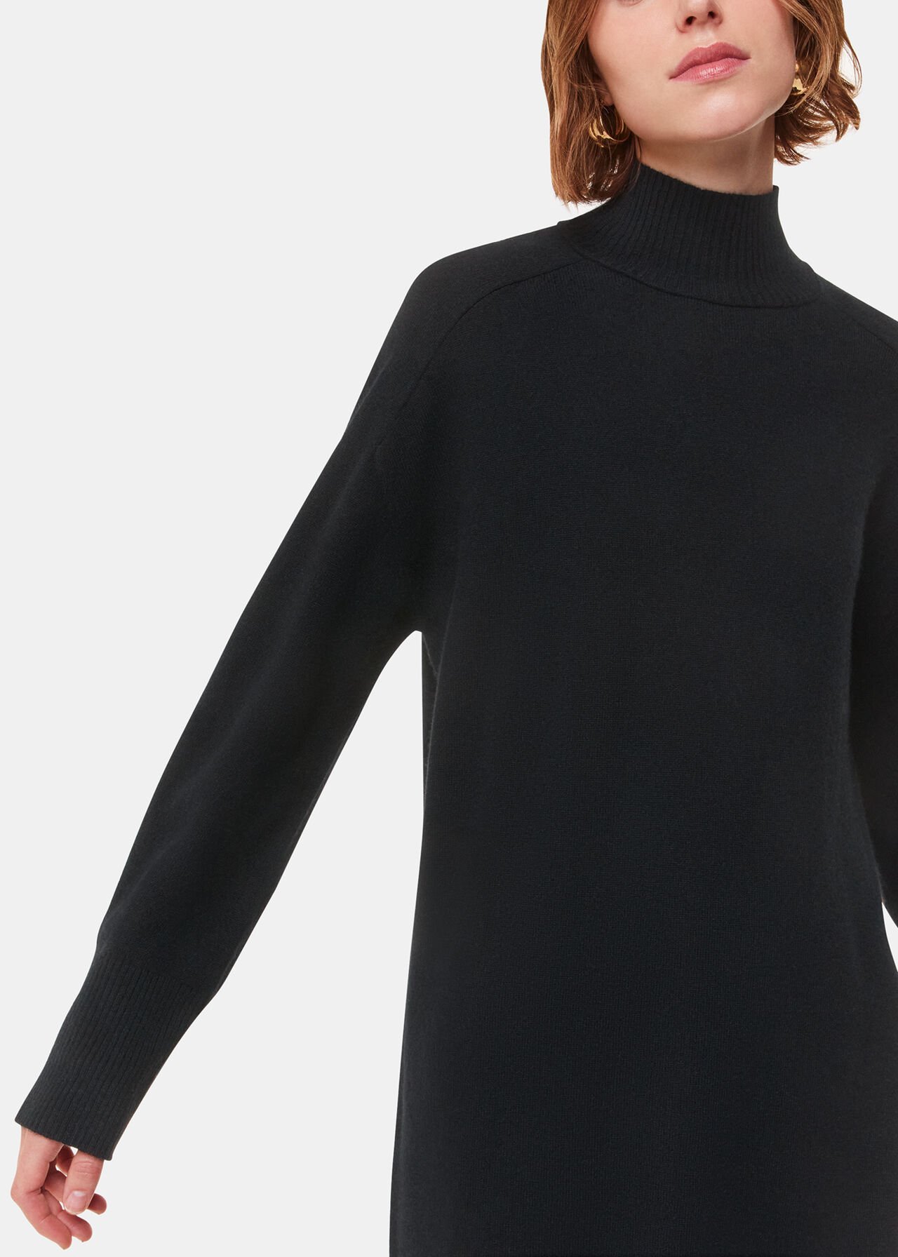 Cashmere Funnel Neck Dress